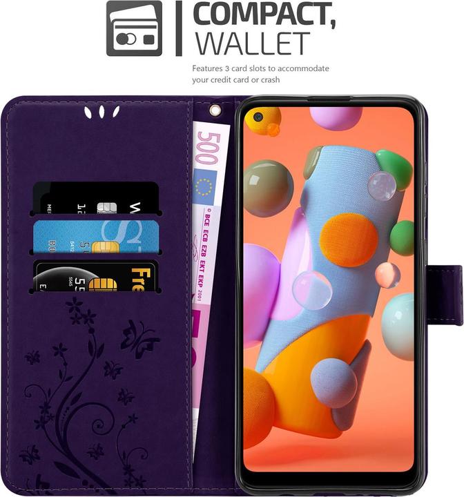 Produktbild Cadorabo Flower Book Cover (Samsung Galaxy A11, Samsung Galaxy M11)