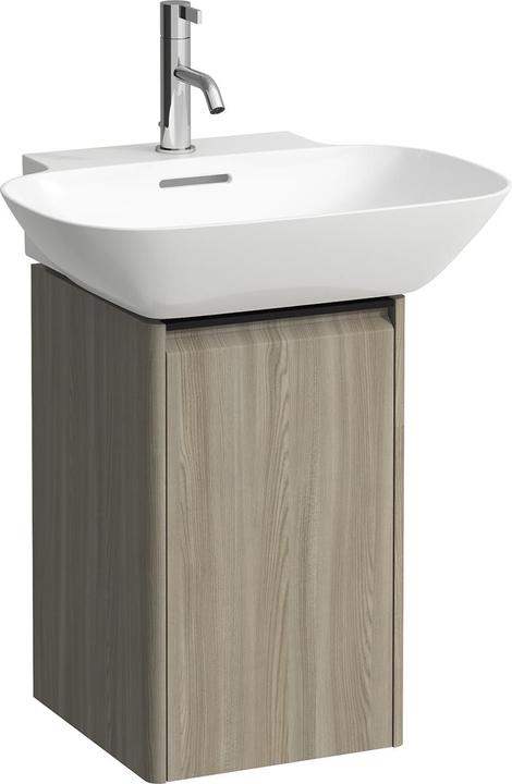 Produktbild Laufen Base für Ino Waschtischunterschrank, 1 Tür, Scharnier rechts, Griffleiste Aluminium schwarz