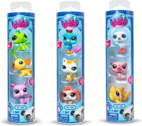 Immagine prodotto Littlest Pet Shop - TRIO DI ANIMALI IN TUBO ASSORTITI (00550)