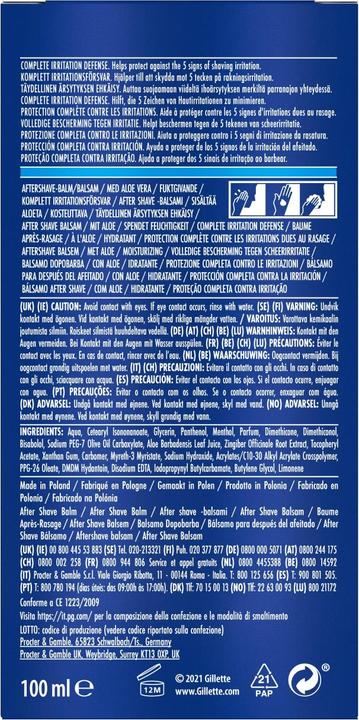 Produktbild Gillette After Shave Balsam Moisturising (Aftershave Balsam, 100 ml)