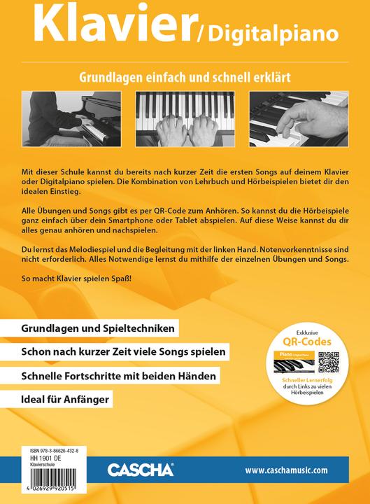 Produktbild Klavier / Digitalpiano - Schnell und einfach lernen (Deutsch, Cascha, 2018)