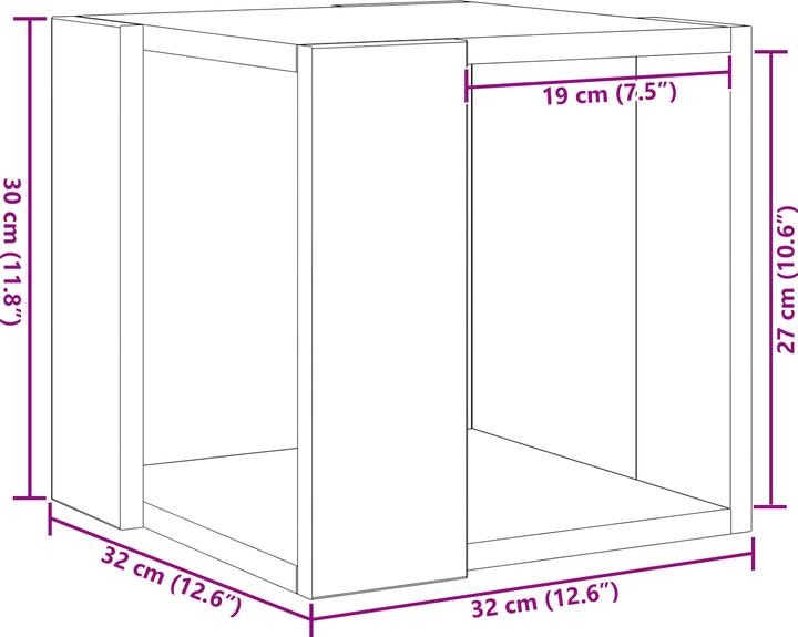 Image du produit VidaXL Table basse (32 x 32 x 30 cm)