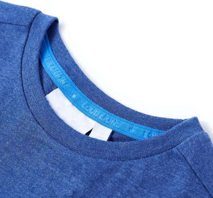 Immagine prodotto VidaXL Maglietta da bambino blu scuro melange 128,Materiale: 80 (128)