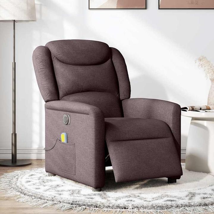 Immagine prodotto VidaXL Sedia da massaggio elettrica in tessuto marrone scuro