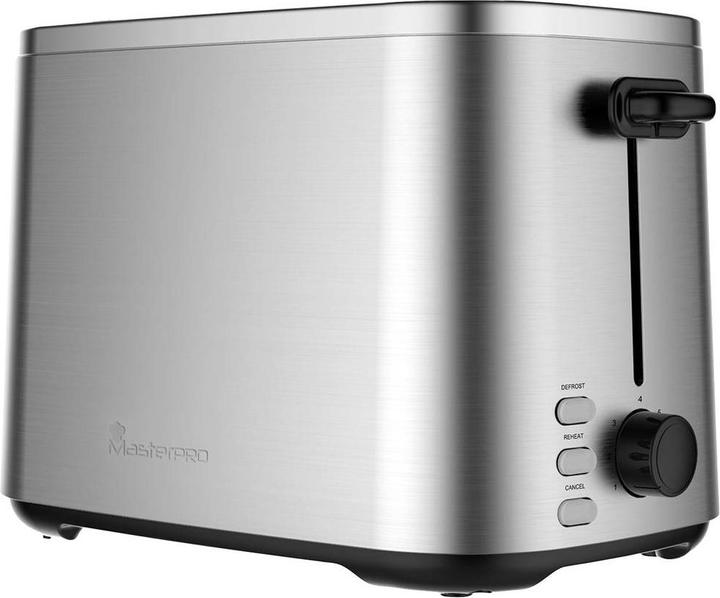 Produktbild MasterPRO Toaster mit eingebautem Brötchenaufsatz Schwarz/Edelstahl (EU-Stecker)