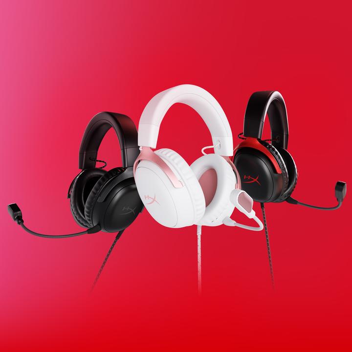 Actual product image HyperX Cloud III White/Pink Gaming Headset (Cable)