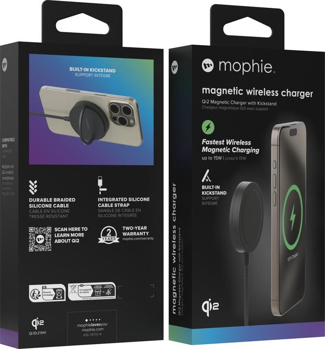 Image du produit mophie Chargeur sans fil Stand Noir (15 W)