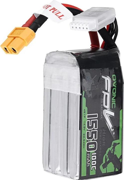 Immagine prodotto AccuCell Batteria 1550mAh 14.8V 100C 4S XT60 per modellismo (14.80 V, 1550 mAh)