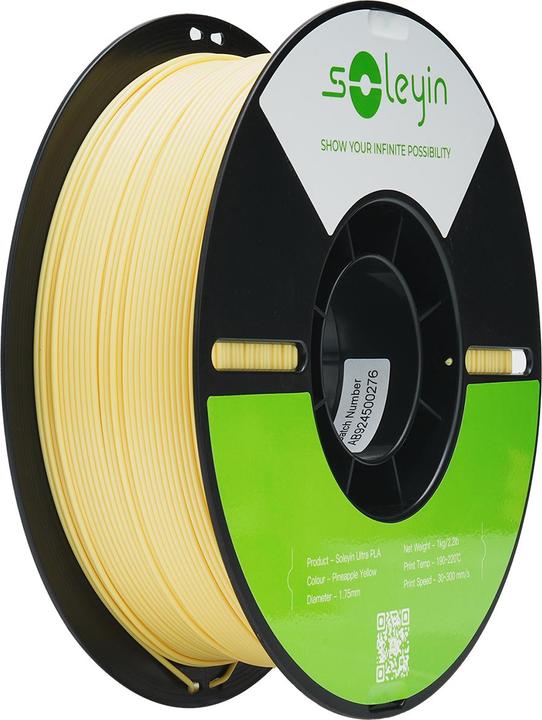Produktbild Creality Filament Soleyin Ultra-PLA Gelb 1.75 mm 1.29 kg (PLA, 1.75 mm, 1290 g, Gelb)