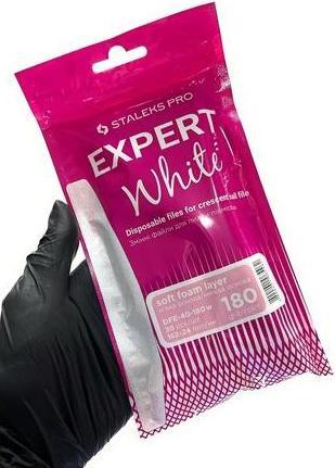 Actual product image Staleks Replacement sanding paper Expert 40 grit 180 (White Disposable Files for Crescent Nail (30 x)