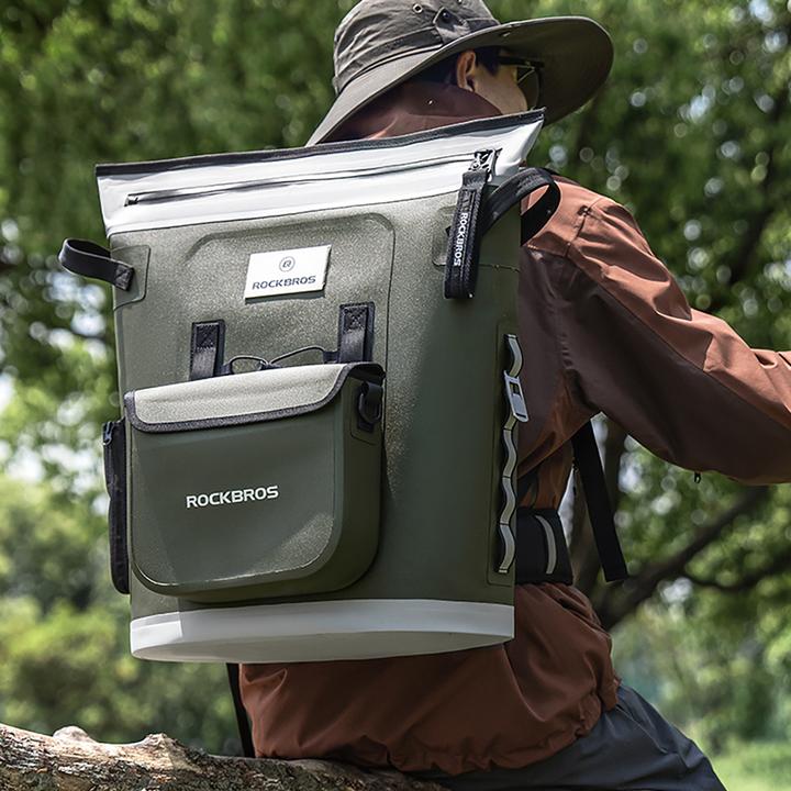 Actual product image Rockbros Thermal Backpack with Insulation 18l Ergonomic - Green (18 l)