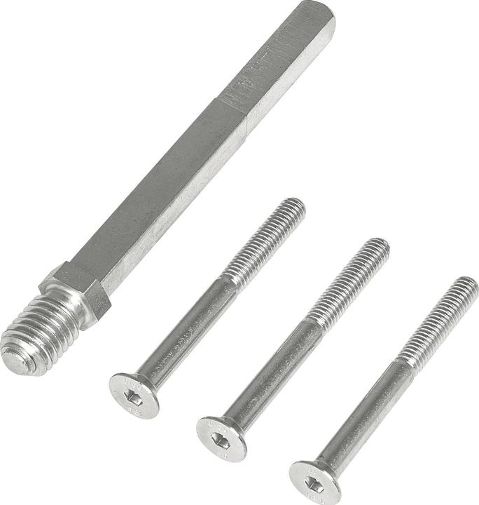 Marchesi Wechselstift für TS 56-65 | mit Schrauben Vierkant 8 / 8,5 | Stahl verzinkt (Türgarnitur)