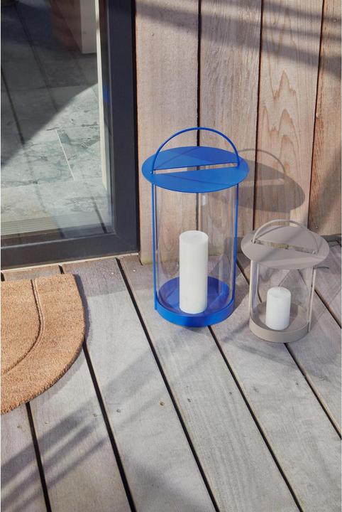 Actual product image Oyoy Living - Maki Lantern L - Optic Blue (L300488) (26 x 26 x 49 cm)