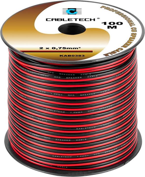Actual product image Cabletech 0.75 mm black and red speaker cable (0.12 m)