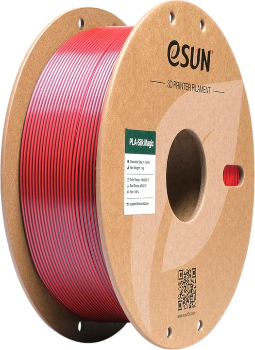 Actual product image eSUN EPLA-SILK MAGIC 1,75mm BLACK RED 1kg (PLA, 1.75 mm, 1000 g, Multicoloured)