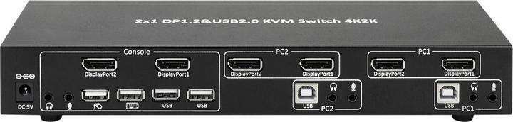 Actual product image Manhattan 2-Port DisplayPort1.2 Dual-Monitor KVM Switch