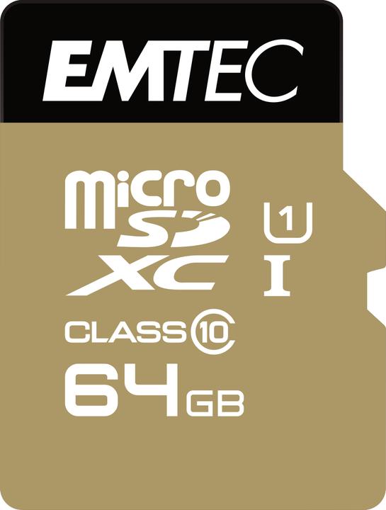 Emtec gold+ (64 GB, microSDXC, U1, UHS-I)