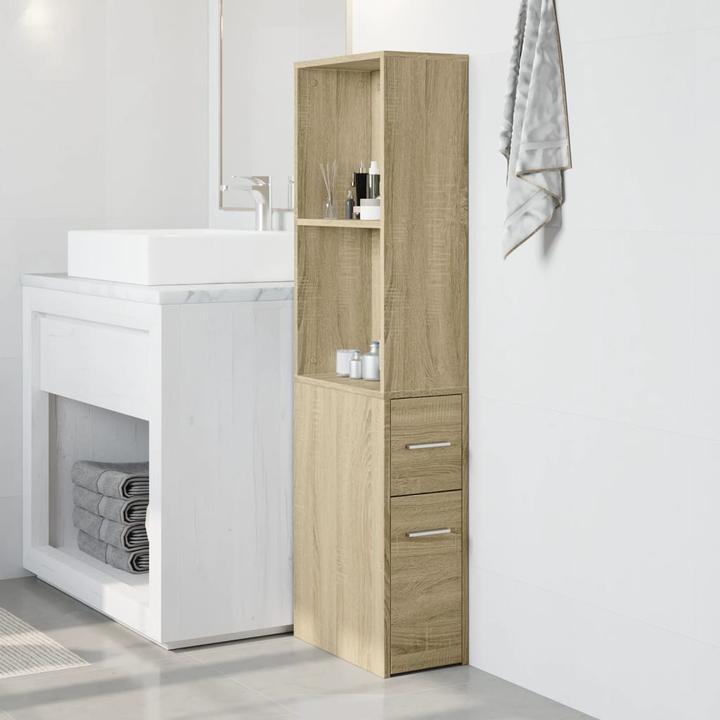 Produktbild VidaXL Badschrank Schmal mit Rollen (22 x 41 x 135 cm)