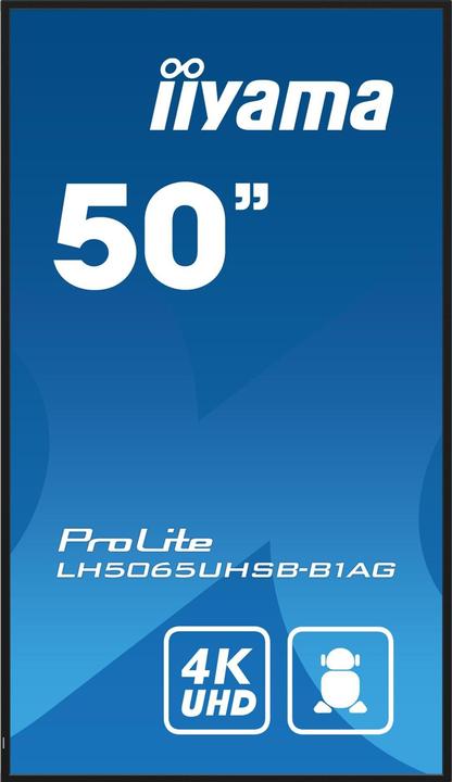 Image du produit iiyama 50" 3840x2160, UHD VA panel, Haze 25%, 8 (3840 x 2160 pixels, 49.50")