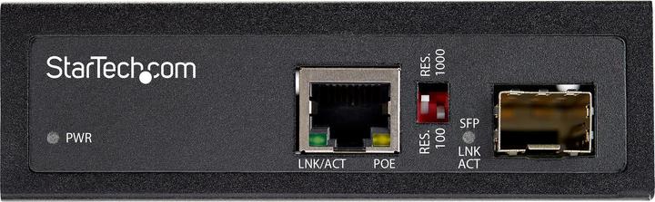 Actual product image StarTech PoE + Industrial Media Converter 60W - Media converter fiber optic copper - singlemode-/ (Media converter)