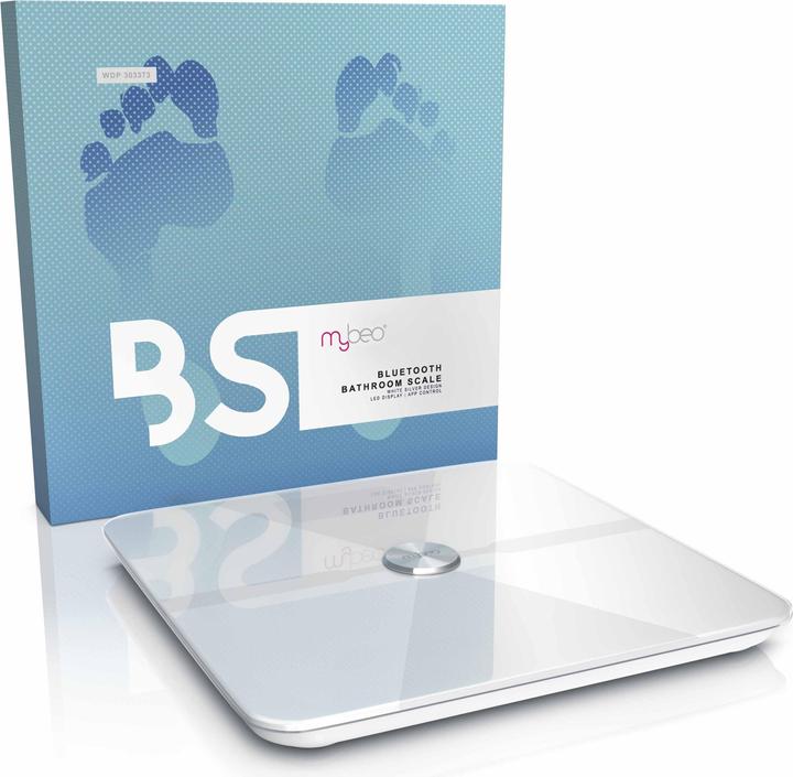 Produktbild Mybeo Körperfettwaage, Digitale Bluetooth Körper Analyse Waage, Diagnosewaage mit App-Steuerung, weiss (180 kg)