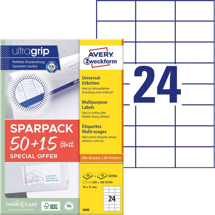 Produktbild Avery Universal-Etiketten