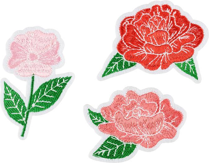 Image du produit Partydeco Fer sur patchs Fleurs, mélange, 4.5-6.5x4.5-7cm (1 pkt / 3 pc.)