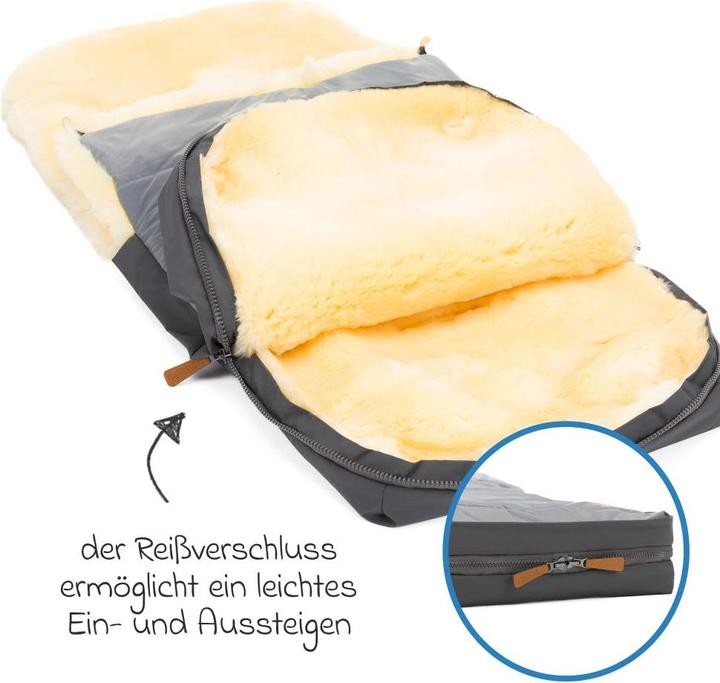Actual product image Fillikid Fusssäcke für Kinderwagen & Buggys Lammfell-Fusssack Bernina Reflect mit reflektierendem