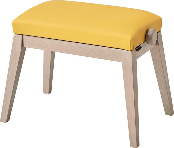 Image du produit K&M 13946 Banc de piano | Banc gris, siège en velours jaune (Banc de piano)