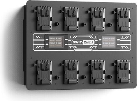 Produktbild Swit MATRIX-S8 | 8ch x max 6A Top Fast Simultaneous 14V/28V Wall Charger, V-mount(PC-W461S)