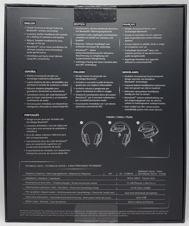Actual product image Sennheiser MOMENTUM 2 Wireless (ANC, 22 h, Wireless)