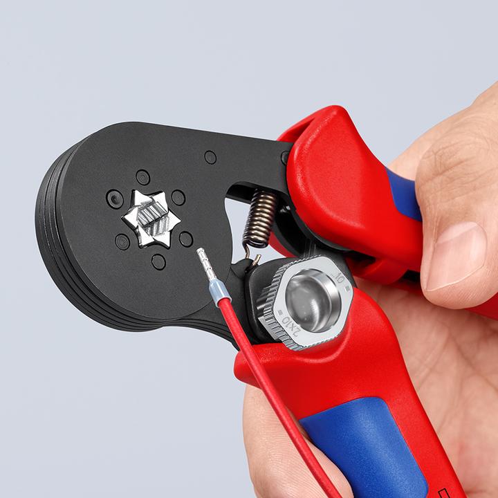 Actual product image Knipex Self-Adjusting Crimping Pliers for wire ferrules (180 mm)
