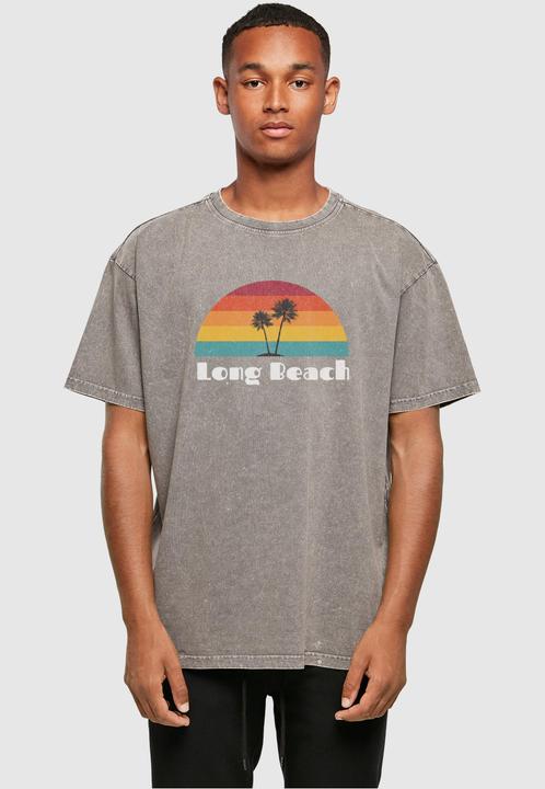 Actual product image Merchcode Long Beach X Acid Washed Heavy Oversize Tee - 112325 (L)