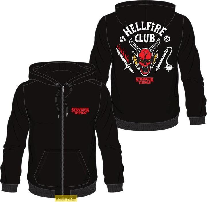 Difuzed STRANGER THINGS - Hellfire Club - Pull à Capuche Homme (M) (M)
