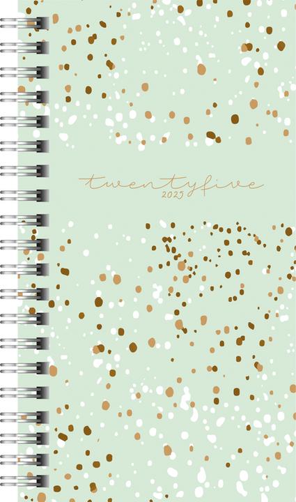 Ridoide Agenda tascabile Timing 2 2025 410401525 1W/2S Coriandoli ML 9,3x17,2cm (A6, Tedesco, Inglese, Francese, Italiano)