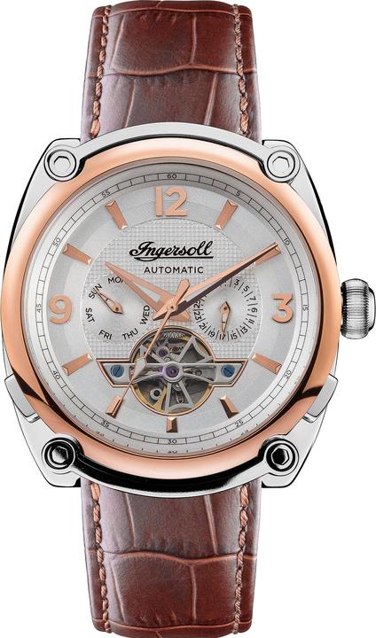 Actual product image Ingersoll 1892 Ingersoll I01103B The Michigan Automatic 45mm 5ATM (Skeleton watch, Analogue wristwatch, 45 mm)