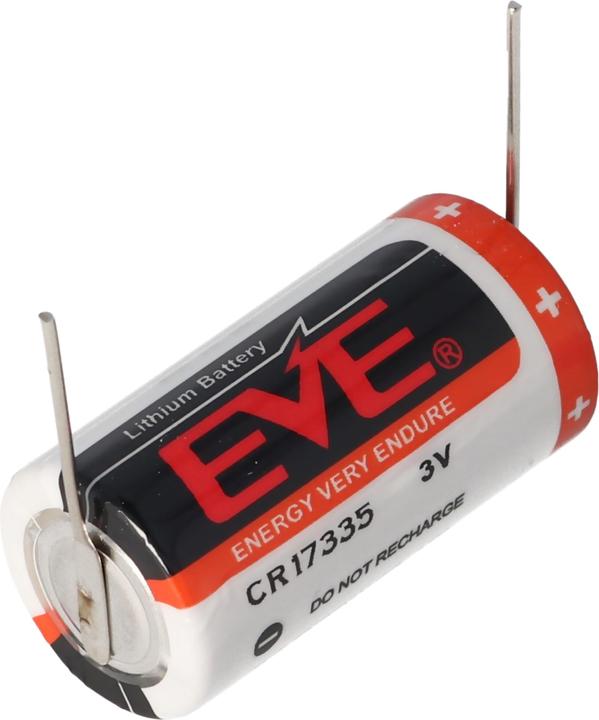 Produktbild Eve CR17335 3V Lithium Batterie mit Lötfahnen oder Lötpaddel auswählbar (1 Stk., 17335, 1500 mAh)
