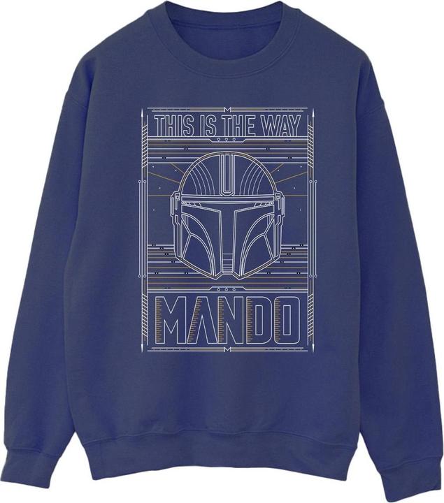 Star Wars The Mandalorian The Way Outline Helm Sweatshirt (M)