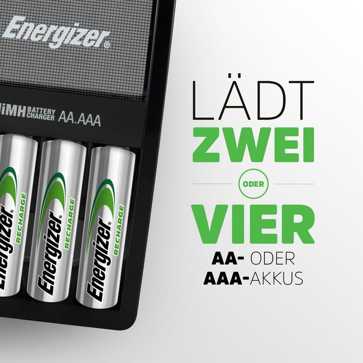 Image du produit Energizer Recharge Maxi (4 pcs, AA, 2000 mAh, Piles rechargeables + chargeur)