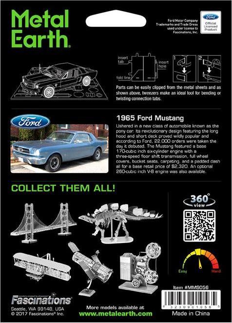 Produktbild Metal Earth Metall-Erde 1965 Ford Mustang Coupe Silber Edition