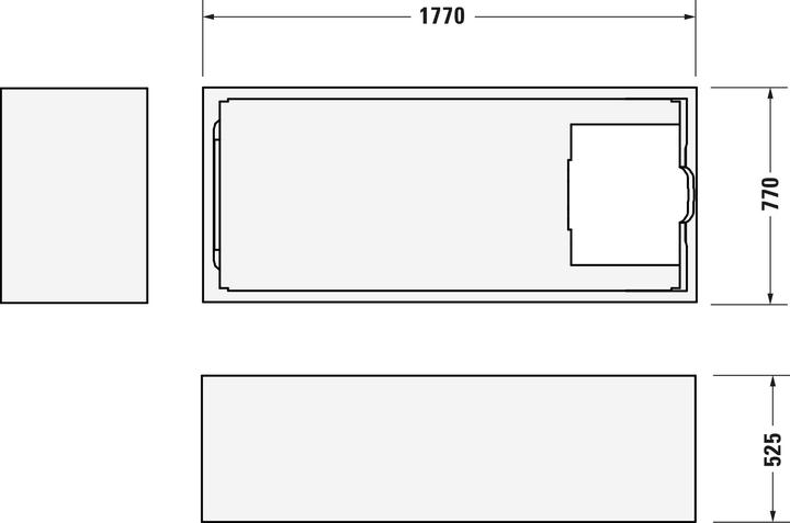 Produktbild Duravit Badewanne No 1 1 Rückenschrägen weiss 1800x800mm (180 l, 180 cm, 80 cm)