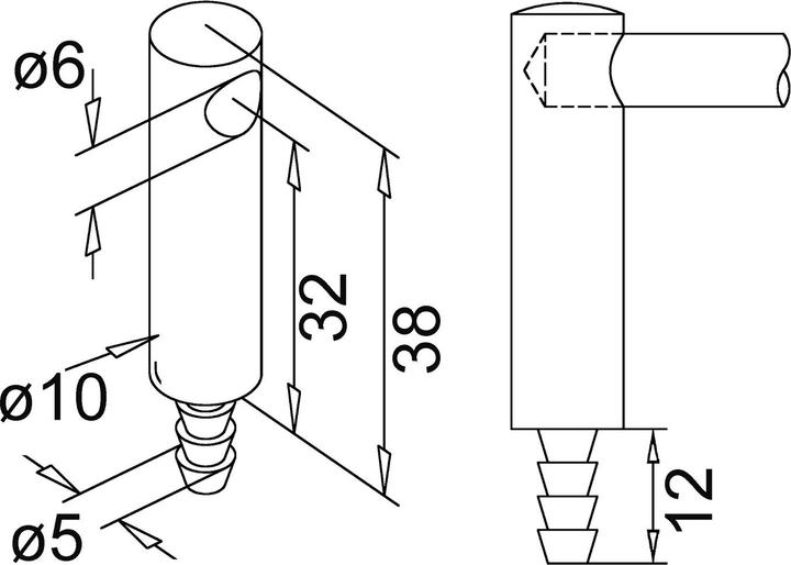 Image du produit G-Fittings Supports d'extrémité, perçage d'un côté (1 pcs)