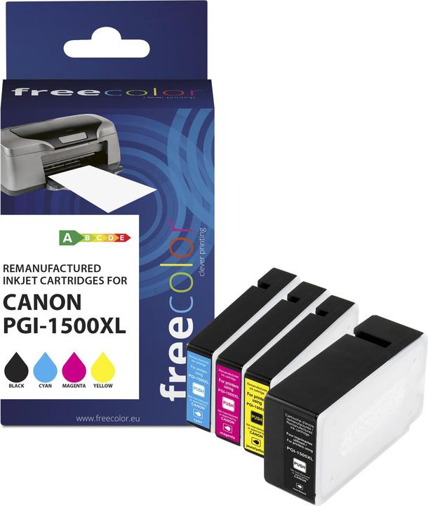 Produktbild Freecolor Patrone Canon PGI-1500XL Multipack BK/C/M/Y remanufactured (M, C, Y, BK)