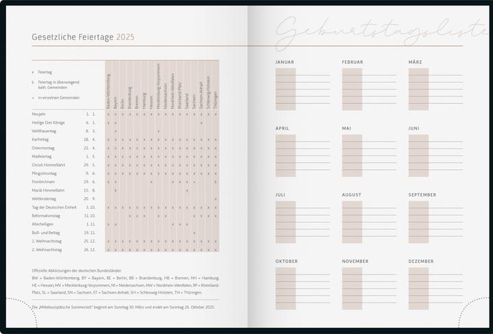 Immagine prodotto Ridoide Agenda tascabile Design Line 2025 360302525 1W/2S Night DE 12x16cm (A6, Tedesco)
