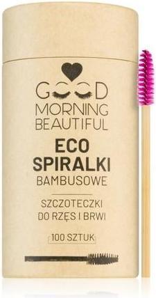 Actual product image ECO Bamboo Spiral Lash and Brow Brushes - 100 Pieces (Eyebrows)