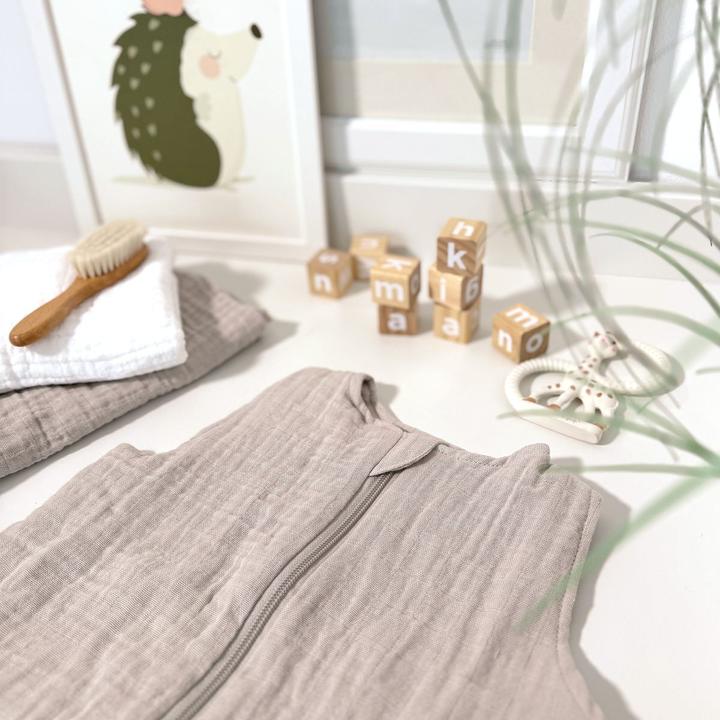 Actual product image Makian Schlafsäcke Musselin-Schlafsack - Beige - Gr. 60 cm (110 cm, 1.0 TOG, Summer)