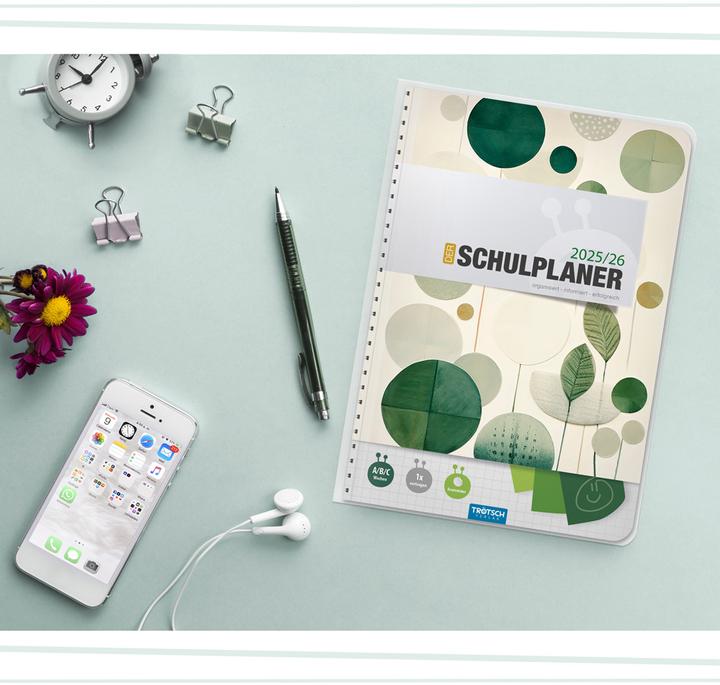 Produktbild Schulplaner Grün 25/26 (A5, Deutsch)