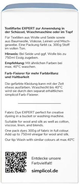 Produktbild Simplicol Textilfarbe expert (Enzianblau, 150 ml)