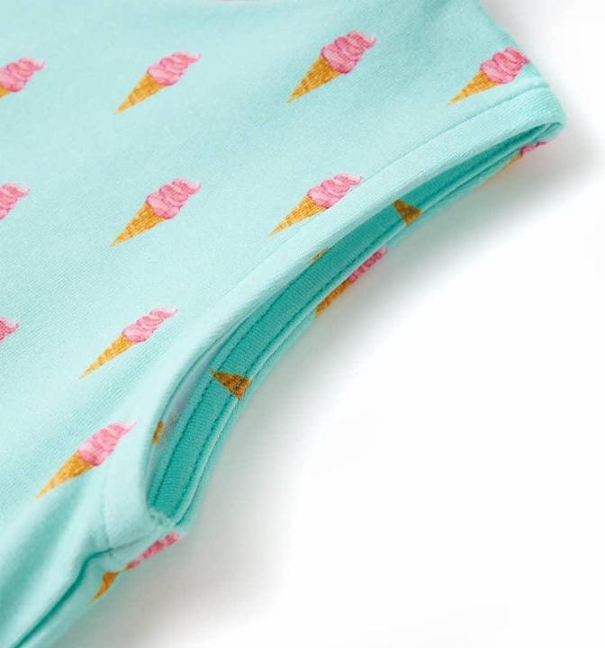 Produktbild VidaXL Kinderkleid mit Kordelzug Helles Minzgrün 140,Material (140)
