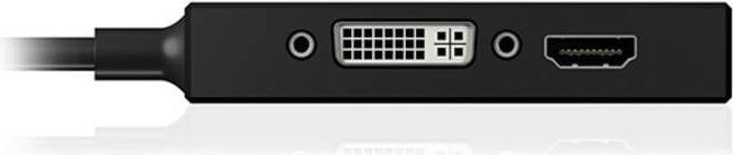 Produktbild Icy Box 3-in-1 DisplayPort zu HDMI/ DVI-D / VGA Grafikadapter (DVI, VGA, HDMI, 8.70 cm)